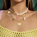 Jewelry Ocean Style Shell Rice Flower Layered Metal Hangtag Figure Pearl Necklace_ipsvogv.com