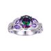 Creative colorful water drop oval zircon women's ring copper silver plated exquisite jewelry_ipsvogv.com