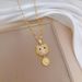 】 Flower 【 Cat Zircon Light Luxury Charm Gorgeous Full Diamond Necklace Women's Versatile Clavicle Titanium Steel Chain 【 】_ipsvogv.com