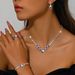 Women’s Jewelry Set Fashion Light Luxury Water Drop Diamond Tassel Earrings Necklace Set Temperament Fashion Clavicle Chain Niche High End Jewelry_ipsvogv.com