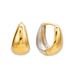 Ear buckle sterling silver French retro two-color antique women's earrings simple fashion ins style high-end jewelry_ipsvogv.com