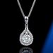 Women's Jewelry Moissanite Platinum Necklace Silver Water Drop Pendant 1 Carat Fashion Clavicle Necklace_ipsvogv.com