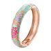 Ethnic Style Green Series Flower Bracelet Chinese Style Peony Bracelet Enamel Oil Drip Lotus Bracelet Female_ipsvogv.com