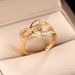 network Red New Diamond Inlaid Horseshoe Chain Link Female Ins Fashion Index Finger Opening Free Adjustment Ring_ipsvogv.com
