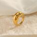Women’s Jewelry Set Fashion Curved Stainless Steel Ring For Ladies Popular All Match Exaggerated Plain Real Gold Electroplated Titanium Steel Ring_ipsvogv.com