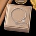 New Ins Gold Stainless Steel Circular Hang Tag Adjustable Bead Engraved Bracelet_ipsvogv.com