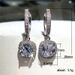 Cao Shi's New Fashionable And Dazzling Square Diamond Zircon Earrings For Women, Light Luxury Style Commuting Ear Hooks_ipsvogv.com
