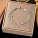 New Gold Double Layered Small Round Transport Bead Bracelet With Feminine Style, Versatile And Non Fading Hand_ipsvogv.com