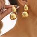 13206 Metal Landscape Elliptical Earrings with Personalized Simplicity, Geometric Circle Earrings, Versatile for Daily_ipsvogv.com