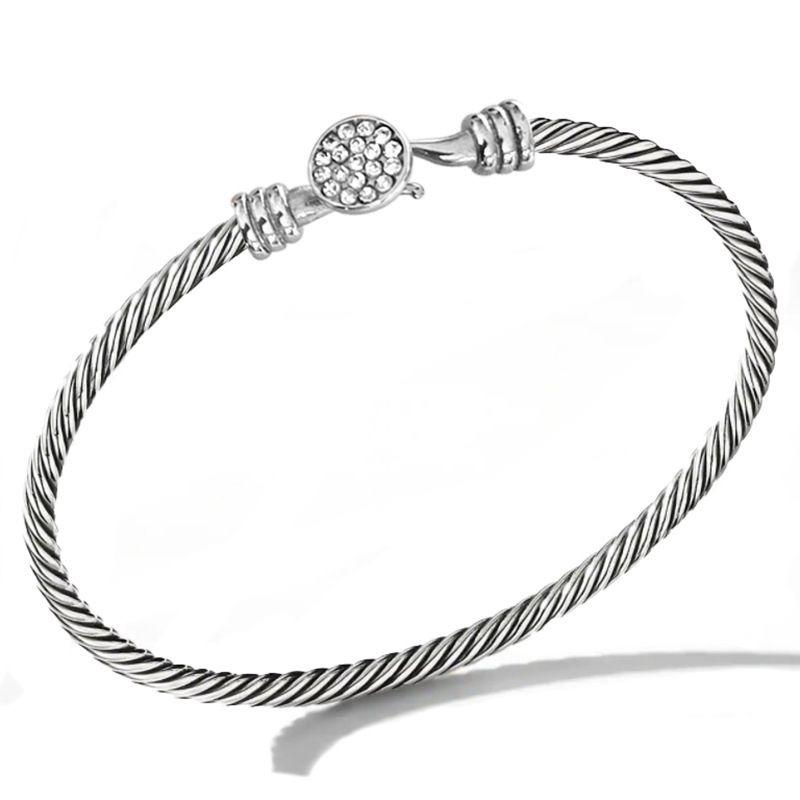 Bracelets & Bangles Stainless Steel Bracelets Light Luxury Zircon Retro Fashion Stainless Steel Diamond Bracelet_ipsvogv.com