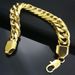 Heavy Men's Bracelet All Polished 316L Stainless Steel Vacuum Plating Width 19~28cm Length_ipsvogv.com