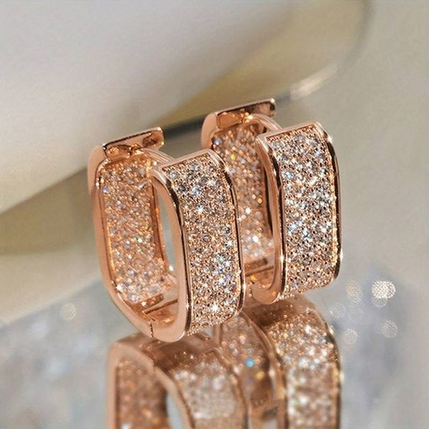 Hot New Square Light Copper Micro-inset Zircon Earring Simple And Versatile High-grade Earrings_ipsvogv.com