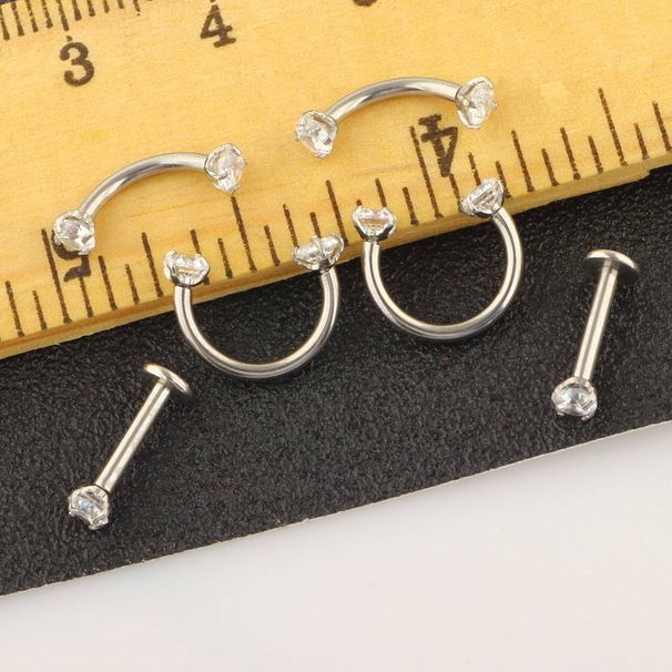 hot 6-piece set stainless steel zircon eyebrow nail eyebrow ring lip nail nose nail piercing jewelry_ipsvogv.com