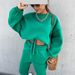 Women's Clothing autumn and winter new fashion solid color sweatshirt casual two piece set_ipsvogv.com