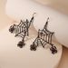 Subtle and Exaggerated Halloween Series Nightclub Diamond Spider Web Punk Style Versatile Female Earrings_ipsvogv.com