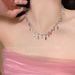 colored Summer Style~Rainbow Tassel Zircon Necklace For Women, Light Luxury, Niche Design, High-end Feel, Neck Chain, !_ipsvogv.com