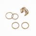 New Geometric Cross Fashion Gold 5-piece Set With Open Alloy Ring_ipsvogv.com