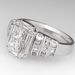 Cao Shi's Wedding Jewelry Fashion Engagement Proposal Diamond Women's Simple Full Set T Square Zircon Ring_ipsvogv.com