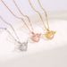 Jumping Heart Titanium Steel Flexibility Necklace Female Heart Angel Wings Collar Chain Korean Version Simple and_ipsvogv.com