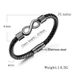 Hot Selling Jewelry Stainless Steel Men's Hip-Hop Versatile Fashion Infinite Figure-8 Leather Cord Bracelet_ipsvogv.com