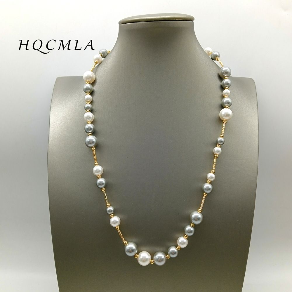 Mixed Color Bead Shijia Pearl Necklace, Niche Starry Sky Design, High-end Sweater Chain, A Multi Wearing Accessory_ipsvogv.com