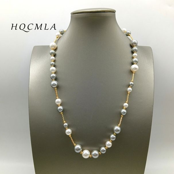 Mixed Color Bead Shijia Pearl Necklace, Niche Starry Sky Design, High-end Sweater Chain, A Multi Wearing Accessory_ipsvogv.com