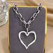 Love Stainless Steel Necklace, Exaggerated Love Pendant, High-end Sensory Necklace_ipsvogv.com