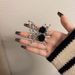 Dark Rose Butterfly Female Niche Design, High-end And Cool Style, Open Mouth Index Finger Ring, Internet Famous Ring_ipsvogv.com