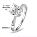 D-color Mosang Stone Female Pure Silver, Small Waist, Clad Cow Head, Four Claw Ring, Live Broadcast_ipsvogv.com