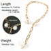 Simple hollow rectangular with adjustable pearl brooch women's necklace collarbone chain F2560_ipsvogv.com