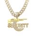New Sniper Gun SEURITY Letter Small Personality Fried Dough Twists Chain Pendant Jewelry_ipsvogv.com