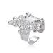 Women’s Jewelry Set Fashion New Style Temperament INS Niche Design Minimalist Dark Irregular Texture Surface Flame Opening Ring Female_ipsvogv.com