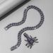 Creative Purple Rhinestone Spider Pendant, Fashionable Cuban Necklace, Niche Design, Personalized Rap Hip-hop Jewelry_ipsvogv.com
