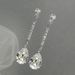 Cao Shi star's same pear shaped earrings Shiny AAA water drop zircon earrings Luxury fashion women's ear jewelry_ipsvogv.com