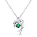 hot Dolphin Smart Clavicle Chain S925 Inlaid Cultivated Emerald Necklace Retro Light Luxury Personality Fashion_ipsvogv.com