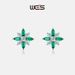 S925 Silver Cultivated Emerald Earrings For Women Four Leaf Clover Fresh And Fashionable Earrings Holiday Gift_ipsvogv.com