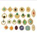 Women's Jewelry DIY Natural Stone Pendant Accessories Vacuum Plated Titanium Steel Necklace Earrings Semi Finished Accessories_ipsvogv.com
