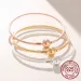 Real Sterling Sier Beads Snake Chain Bracelet Rose Gold Wire Fit Original Pandra Bead Charm Women Jewelry 2022_ipsvogv.com