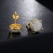 Unisex Jewelry Fashion hip hop light luxury full diamond earrings for men and women micro inlaid color separated threaded earrings trendy earrings_ipsvogv.com