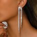 Unisex Niche Tassel Earrings Fashionable Full Diamond Earrings Personality Exaggerated High End Zircon Long Earrings Batch_ipsvogv.com