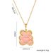 Titanium steel necklace colorful biscuit bear hot selling all-match temperament cold wind clavicle chain Accessorie_ipsvogv.com