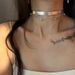 Silver Cyberpunk Style Choker Hot Girl Double Layer Collar Hip Hop Necklace Niche Design Leather Neck Strap Female_ipsvogv.com