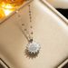The New Style Comes with a Rotating Sunflower Necklace, Sunflower Ring, Female INS Fashion Double Layer Rotable Pendant_ipsvogv.com