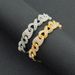 Full Diamond Creative Splicing 8-Character Pig Nose Buckle Hip Hop Men's Personalized Trendy Bracelet Accessories_ipsvogv.com