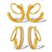 Women's Jewelry Ear Clips Exaggerated Personality Earrings Metal Electroplating Color Retention Earrings Inlaid With Zircon_ipsvogv.com