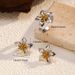 Stainless Steel Flower Ring & Earrings Set - Light Luxury Fashion Jewelry For Women_ipsvogv.com