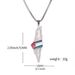 Hot selling retro oil drip stainless steel Israel Palestine flag map necklace jewelry_ipsvogv.com