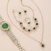 Crystal Love Jewelry Set For Women, Personality Temperament, Heart Words Necklace, Earrings, Ring And Bracelet Four Piece Set_ipsvogv.com