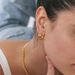 C-Shaped Hoop Earrings Minimalist Plated Studs Hypoallergenic Lightweight Gift Box Included_ipsvogv.com