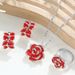 Women's Jewelry Set Three Piece Set Black Rose Earrings Necklace Bracelet Wedding Set_ipsvogv.com